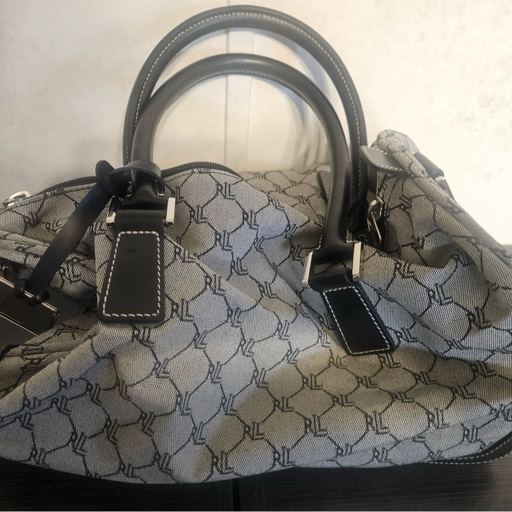 Ralph‎ Lauren Black and Gray Tote Bag